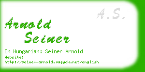 arnold seiner business card
